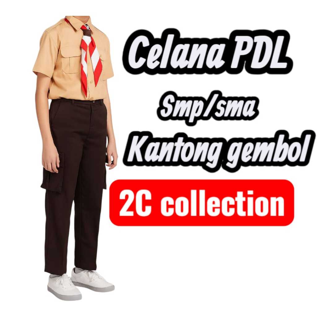 CELANA PDL PRAMUKA Cargo Celana Gamblok Pramuka SMP SMA