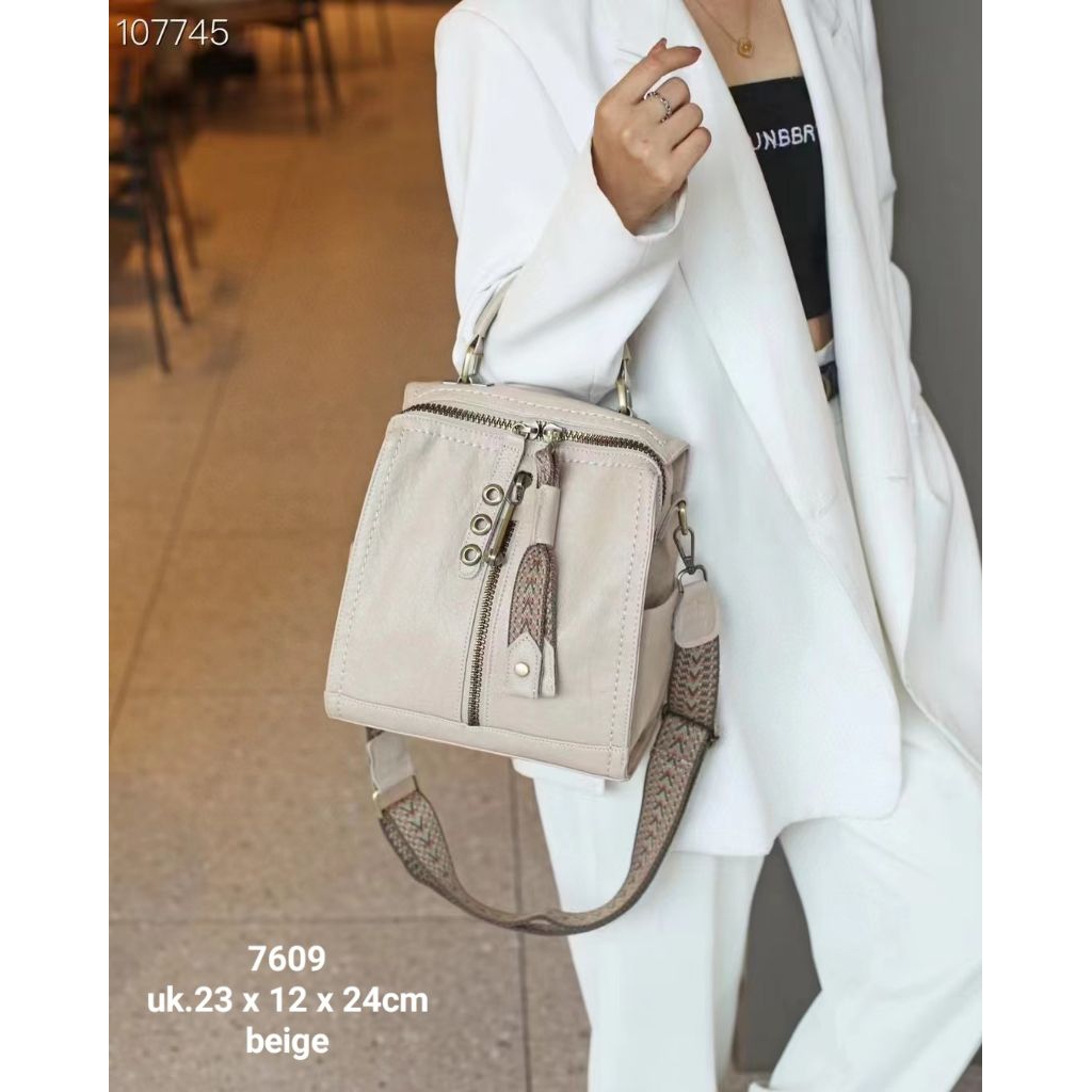Tas 3in1 Fashion Wanita Ransel / Selempang Import *7609