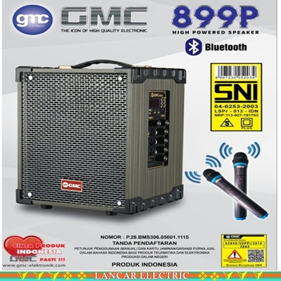 SPEAKER BLUETOOTH KARAOKE GMC 899P+ FREE MIC WIRELESS 2