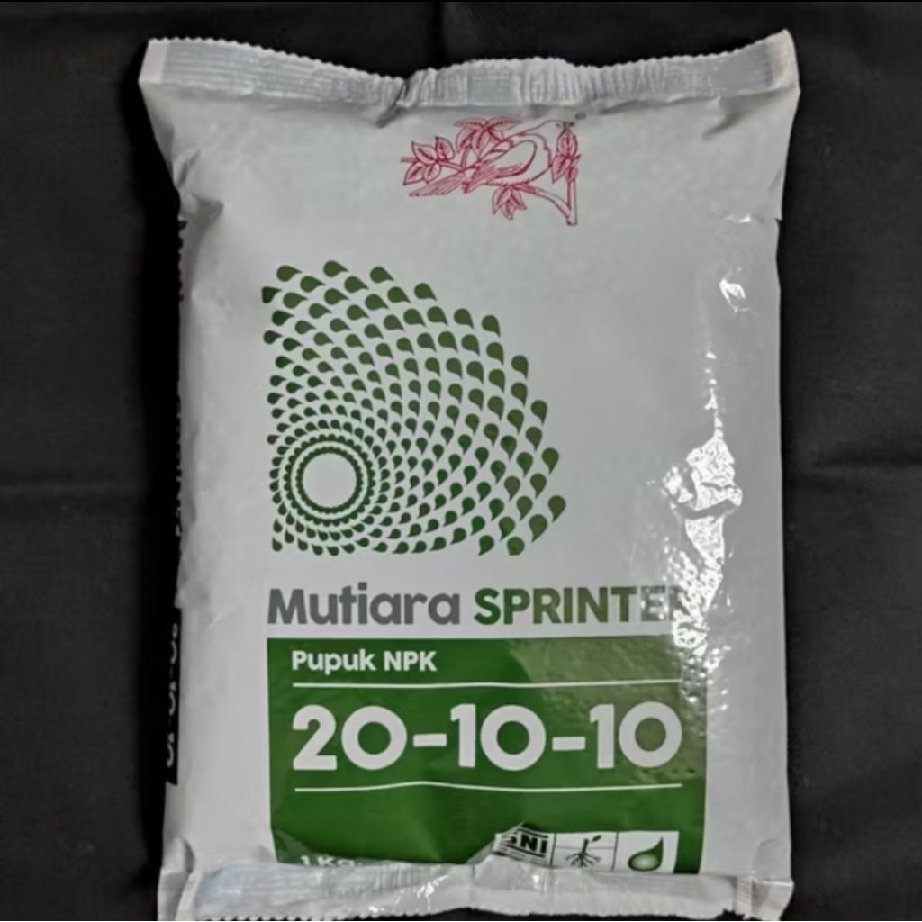 Mutiara Sprinter Pupuk Tanaman NPK 20-10-10 1kg Pembentukan Daun & Batang Buah Bunga Kualitas Prill 