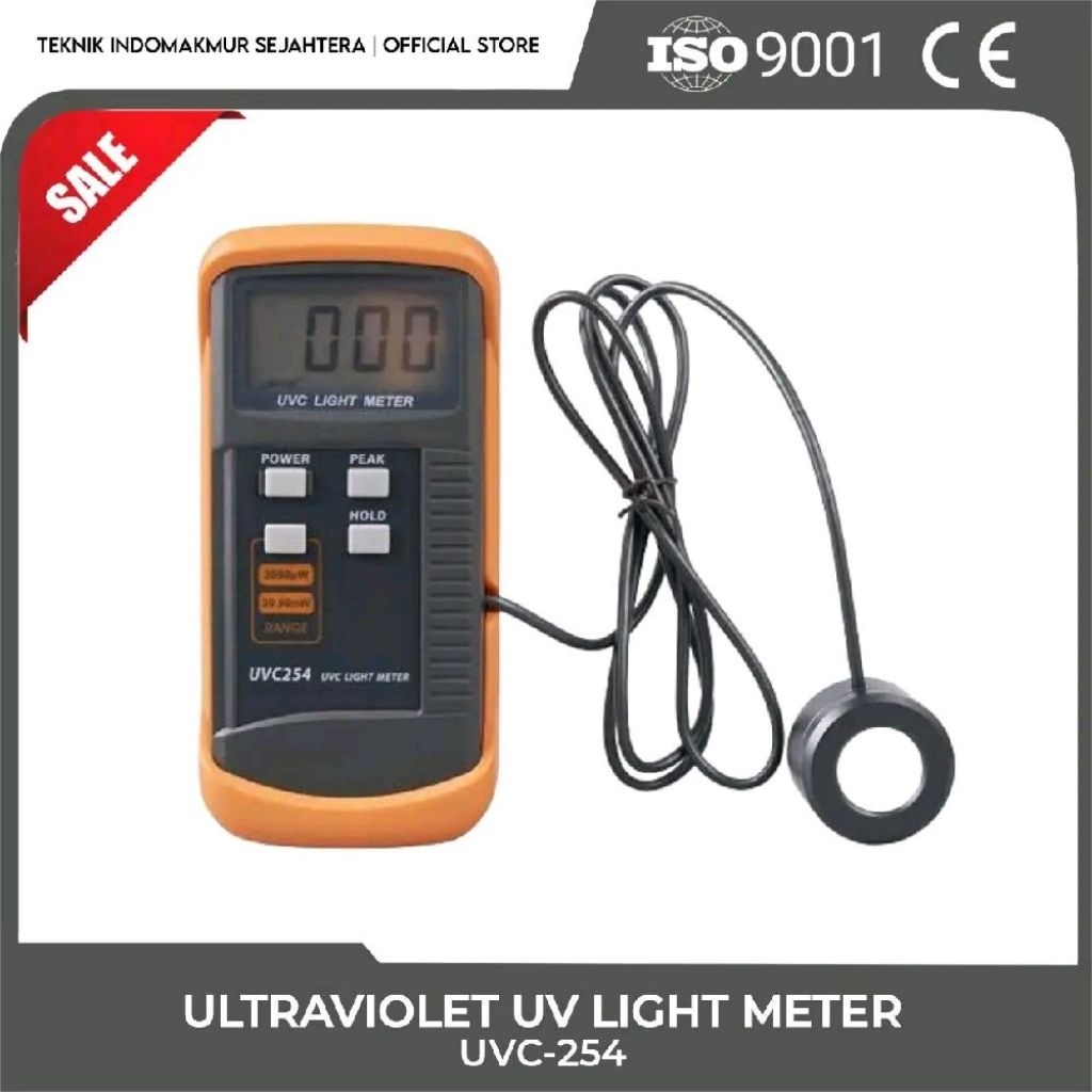 UVC Light Meter UVC254 UV meter measurement of UV Radiation intensity Radiometer