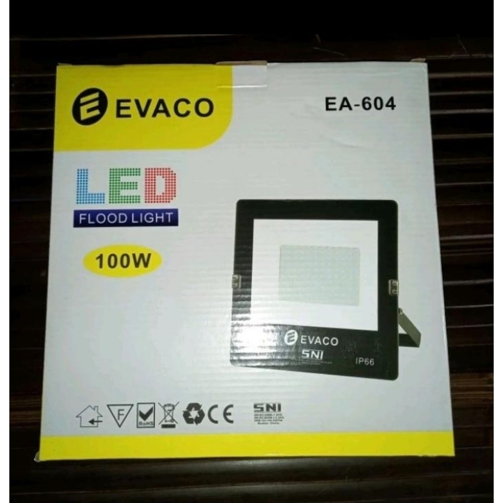 lampu 100 wat evaco lampu sorot tembak warna putih LED evaco