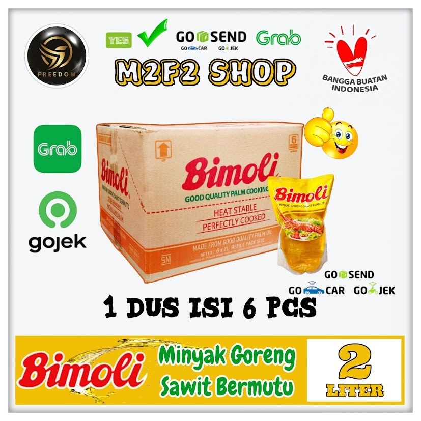 

Bimoli Minyak Goreng Sawit Bermutu Refill Pouch - 2000 ml | 2 Liter Kemasan Karton (Khusus Bluebird/Gosend/Grab)