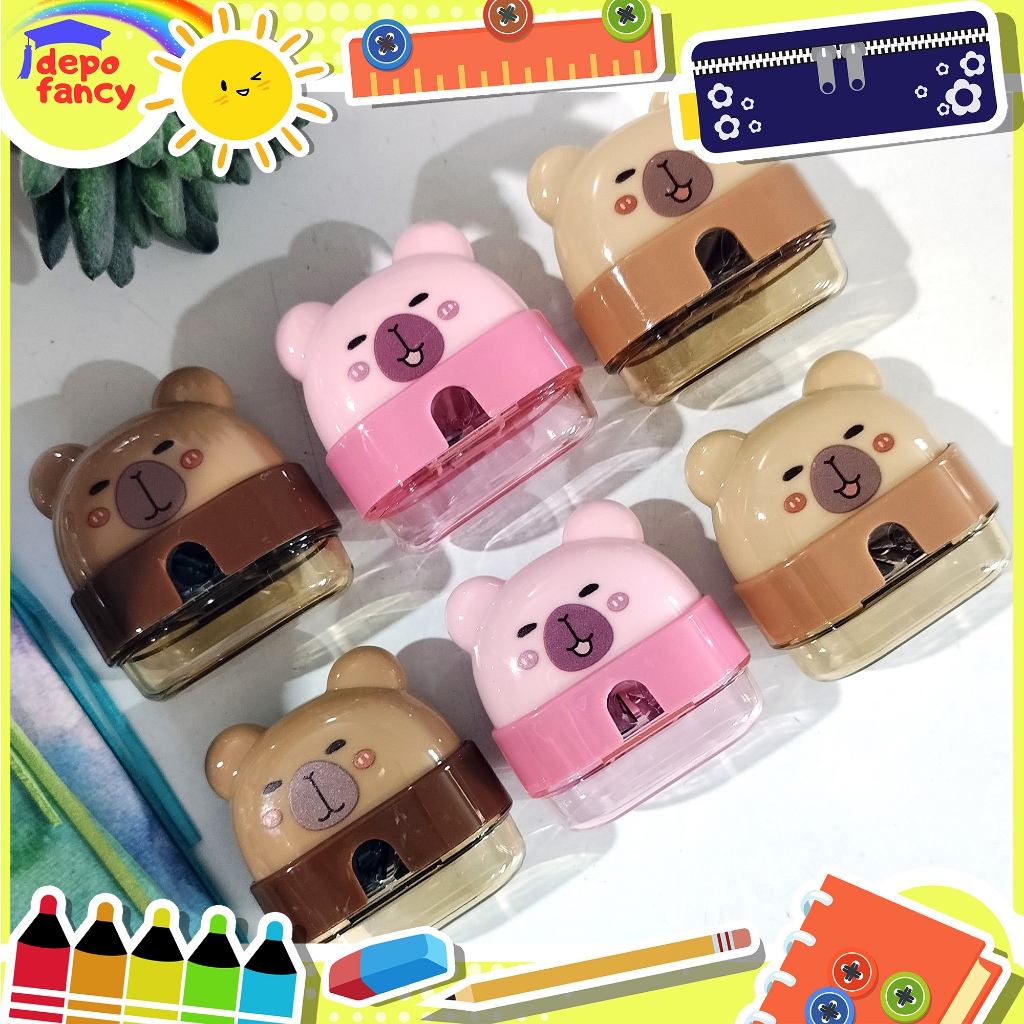 

Rautan Pensil 1 Lubang 5873 Bear / Sharpener / Ongotan / Sleper / Gorotan / Peruncing Pensil