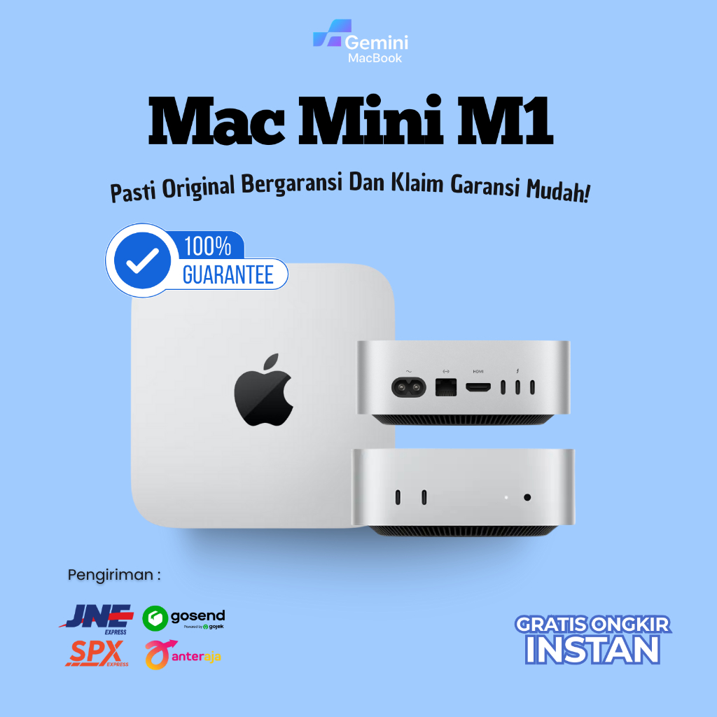 Mac mini 2020 M1 Chip Ram 8 16 Ssd 256Gb 512Gb Second Original - Gemini Store