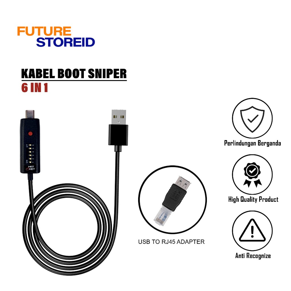 KABEL BOOT SNIPER 6 IN 1 - KABEL BOOT SNIPER UNTUK FLASHING - KABEL BOOT SNIPER SERBAGUNA ORI