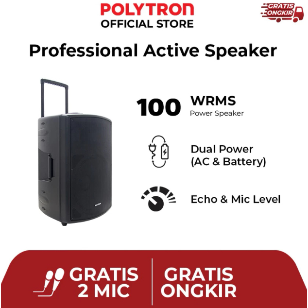 POLYTRON SPEAKER PORTABLE MEETING TROLEY PAS PRO 12F3