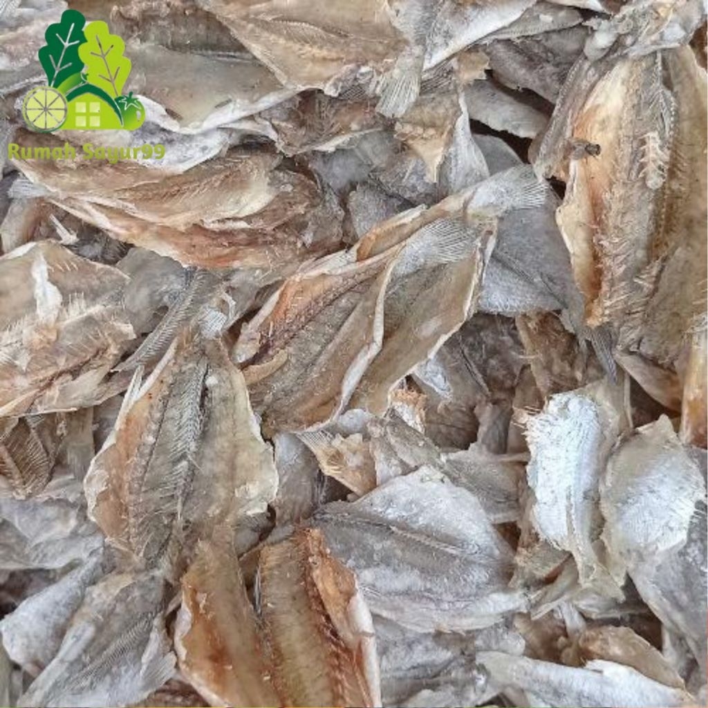 

Ikan asin belah segar per Ons / 100g