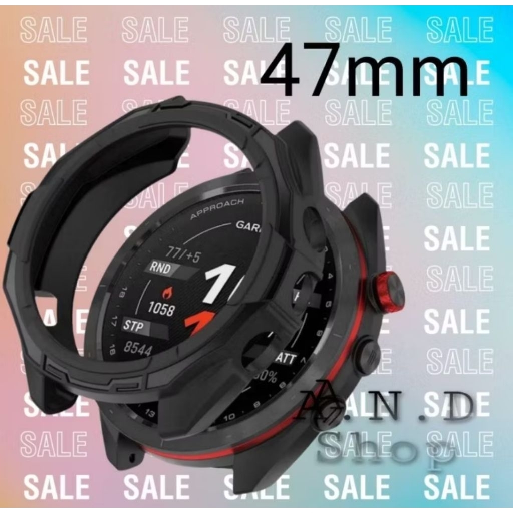 CASE COVER CASING SOFT SHELL TPU PELINDUNG BEZEL JAM TANGAN SMARTWATCH GARMIN APPROACH S70 S 70 47MM