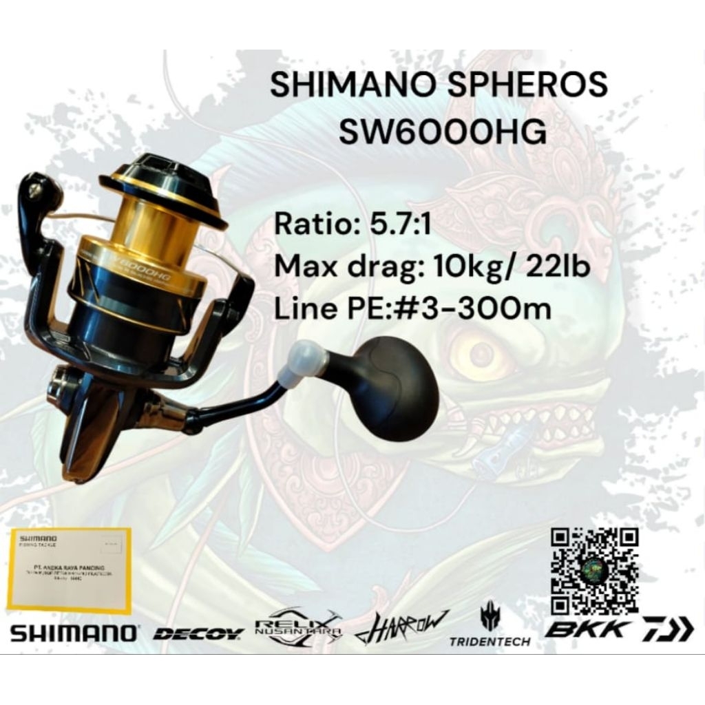 SHIMANO SPHEROS  SW 6000 HG / sw 6000 PG