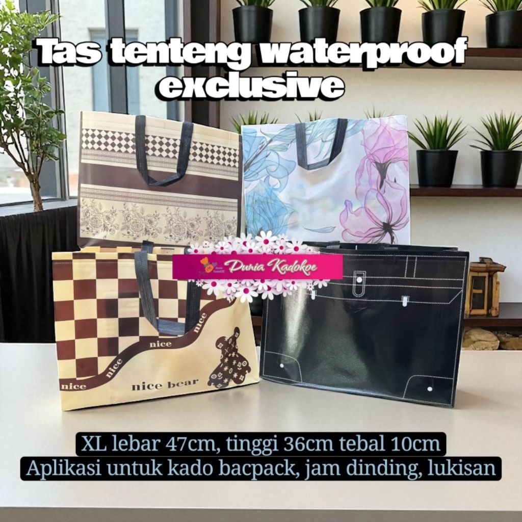 

Tas goody bag tenteng waterproof motif exclusive