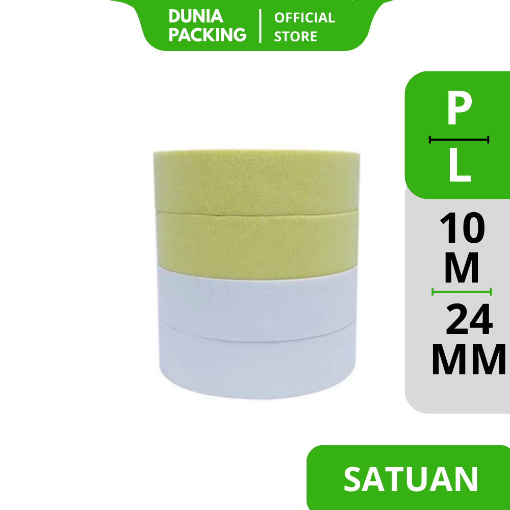 

Lakban OPP Tape / Isolasi Masking Tape / Lakban Kertas KSATRIA 24 mm x 10 meter