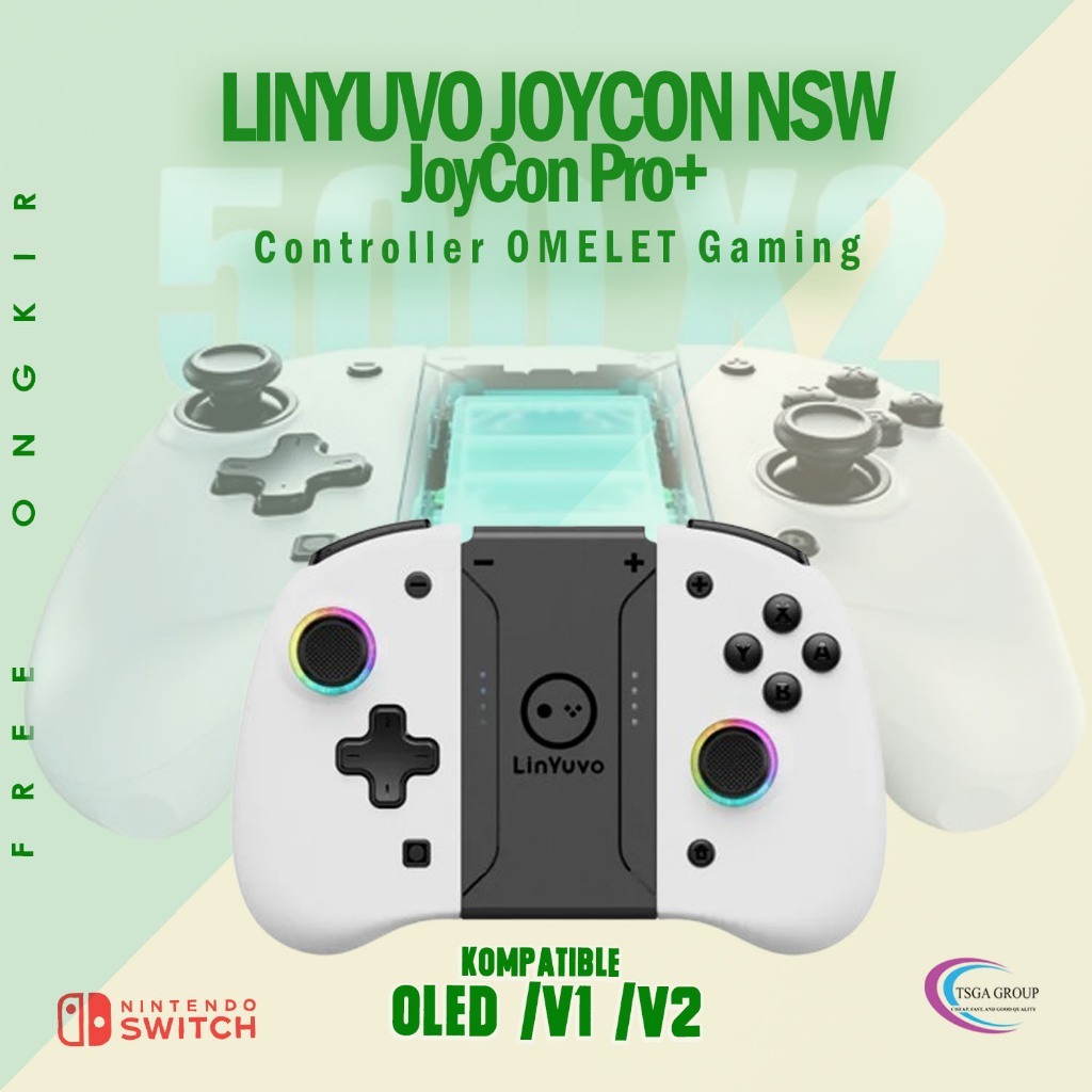 LINYUVO OMELET Controller Gaming JoyPad JoyCon Pro+ Controller Joycon Nintendo Switch OLED / V1 / V2