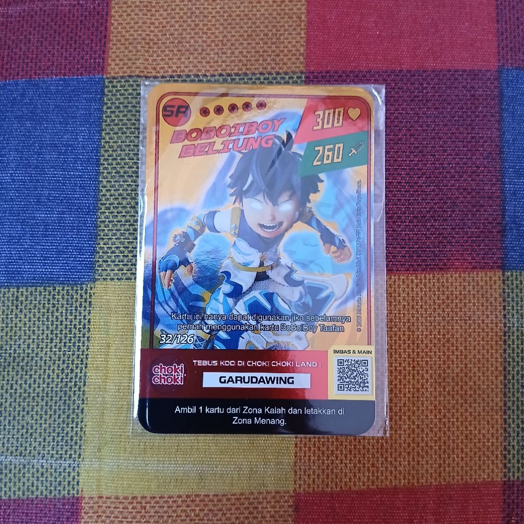Kartu Secret SR AR Choki Choki Boboiboy Galaxy Monsta