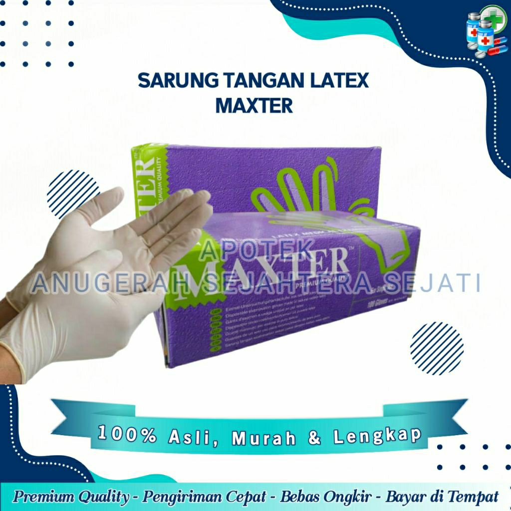 SARUNG TANGAN MAXTER GLOVE POWDER / HANDSKUN MAXTER POWDER / SATUAN PCS / MAXTER