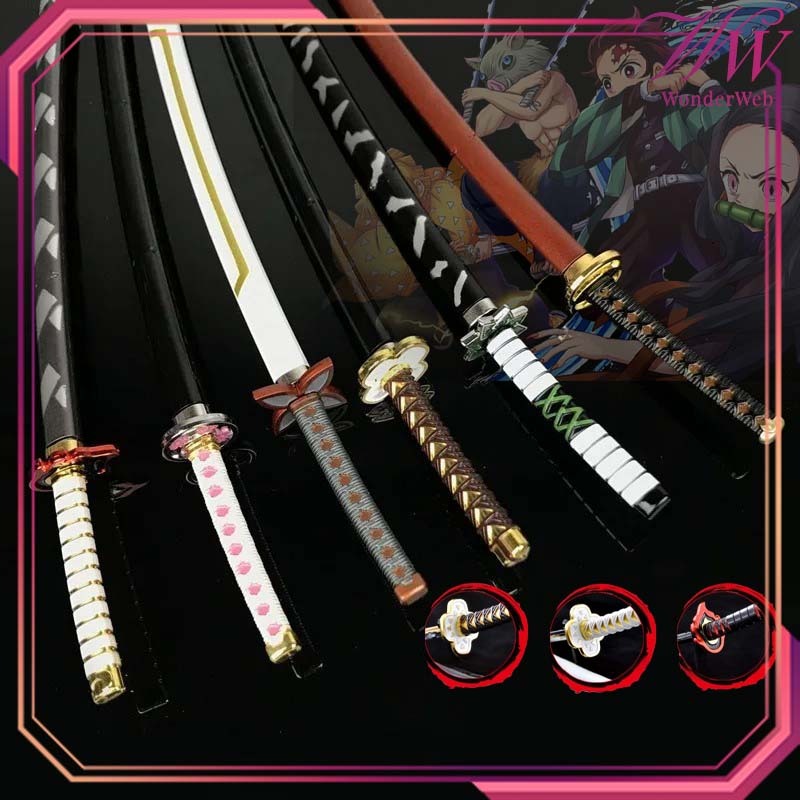25cm Mainan Miniatur Pedang Nichirin Demon Slayer Figure Anime Tanjiro Zenitsu Rengoku Collectible