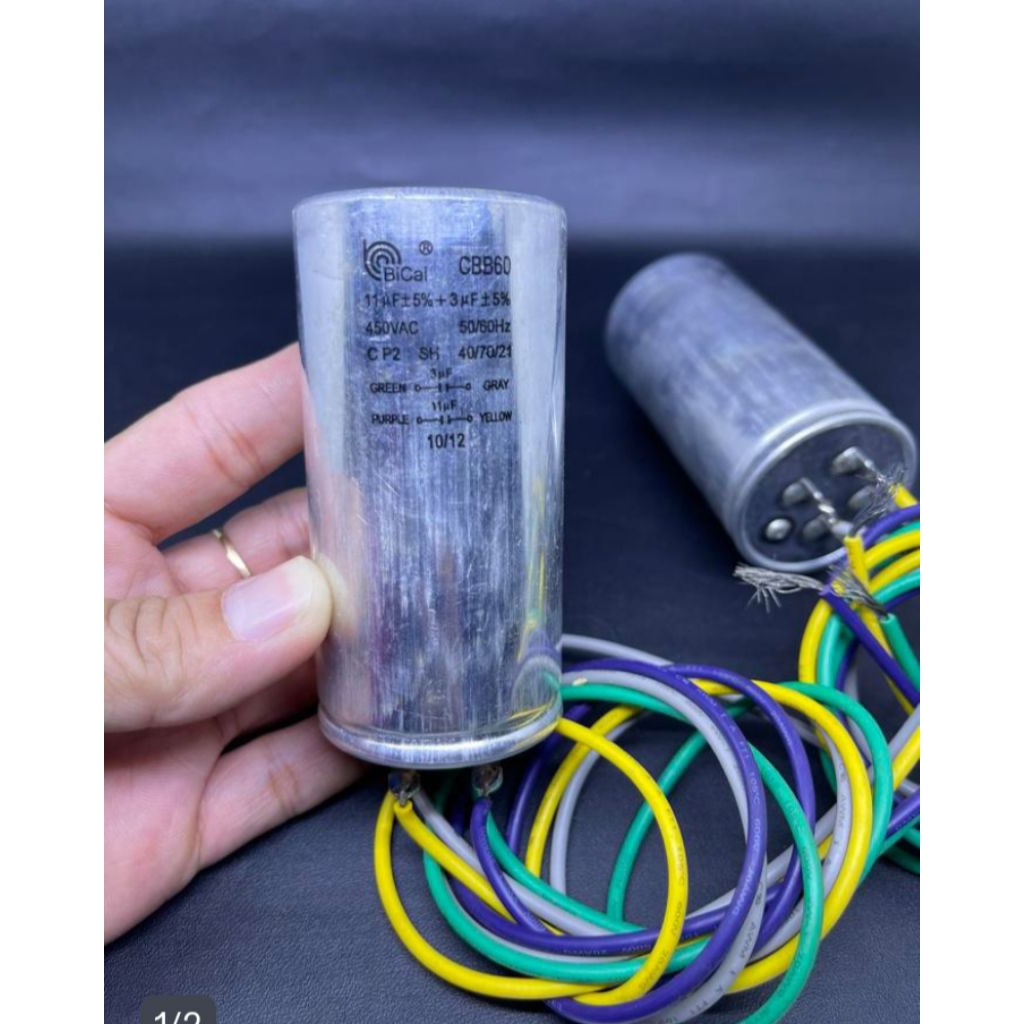 kapasitor mesin cuci Sharp, Polytron 3×11 uf/11×3uf 4kabel