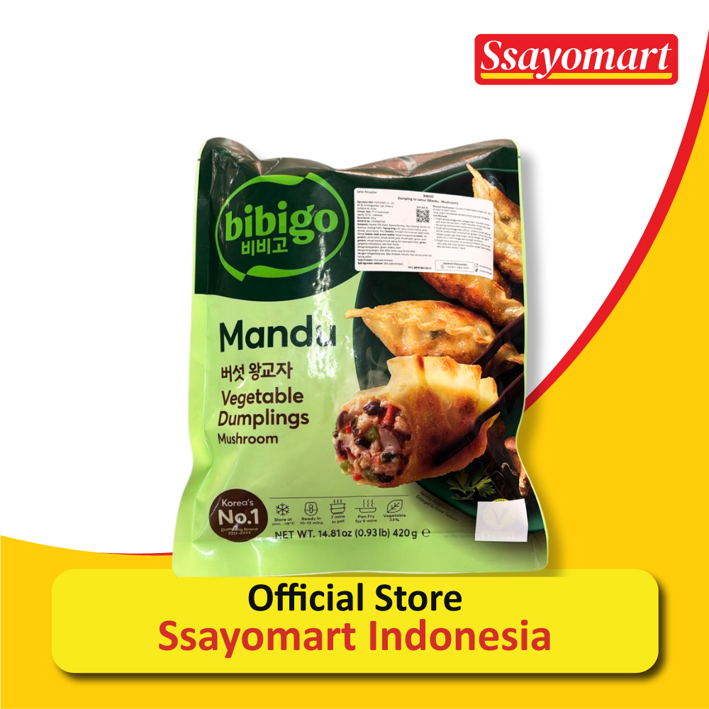 

BIBIGO PlanTable Vegan Dumpling Isi Jamur (Vegan Mushroom Mandu) (420g*16EA) / CT