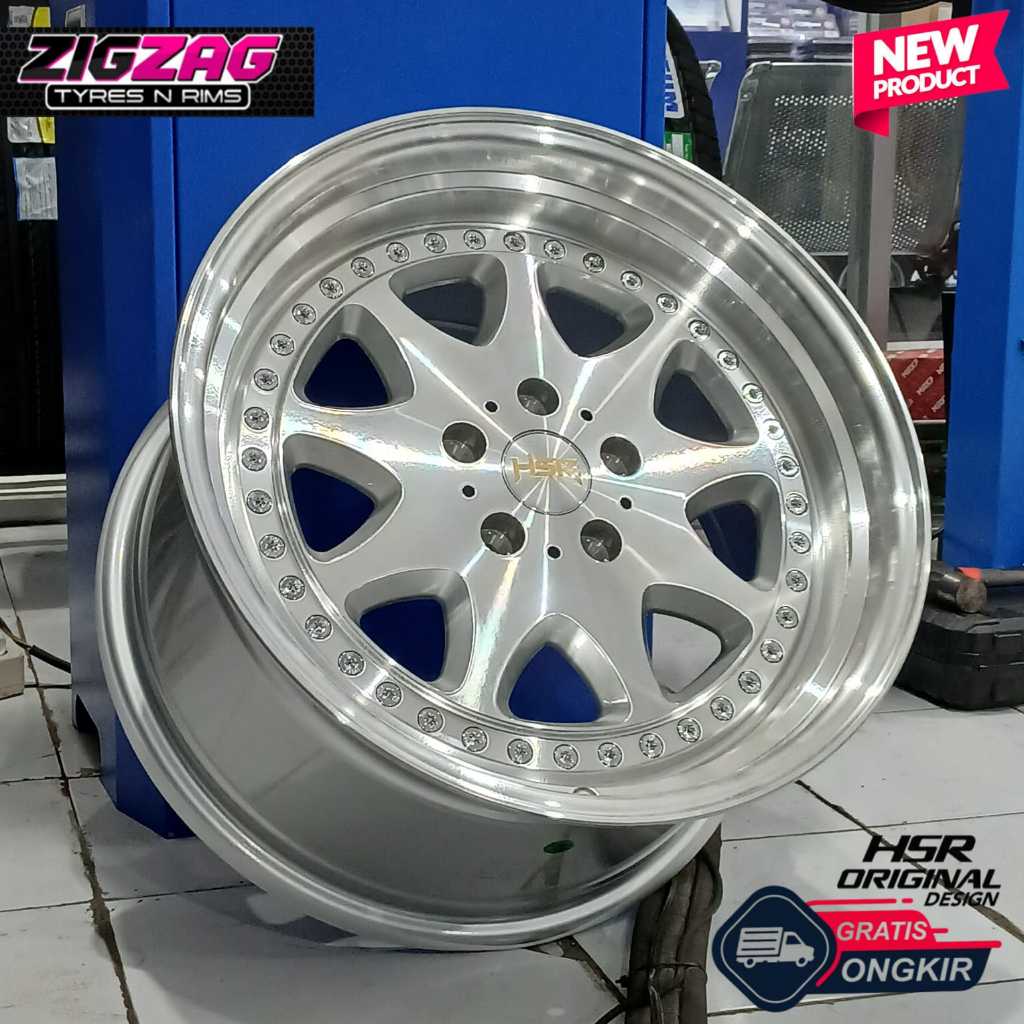 Pelek Mobil R18 HSR Bavaria Untuk Mercedes Benz Velg Racing Ring 18 Silver