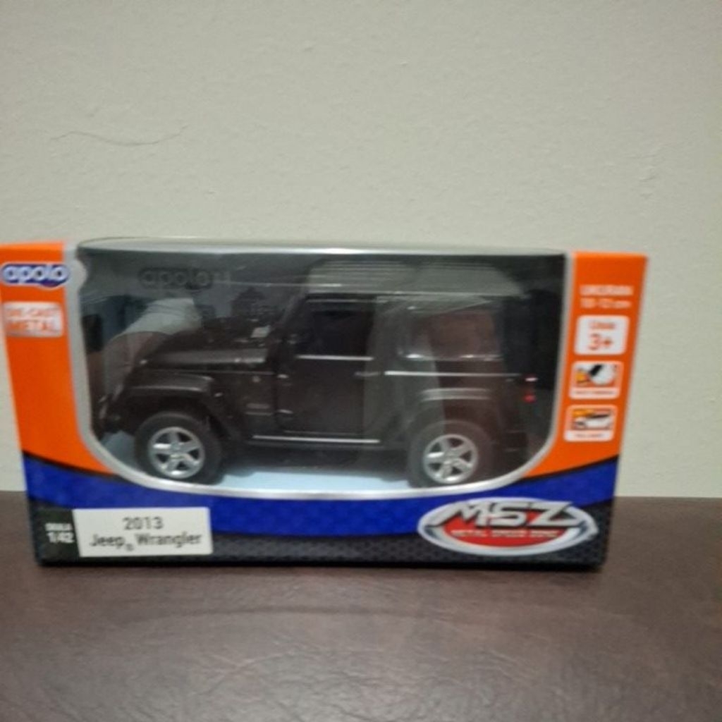 2013 jeep wrangler apolo diecast hitam