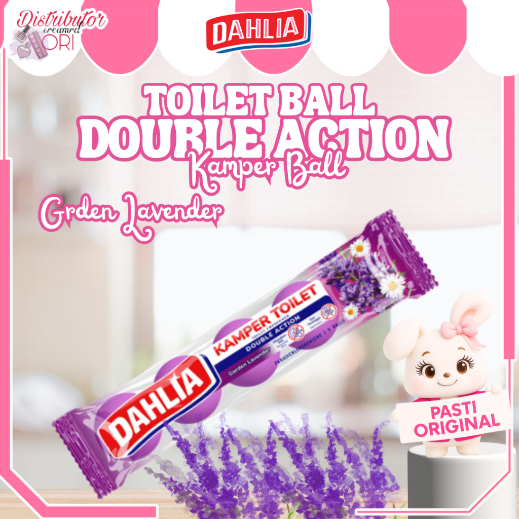 Dahlia Kamper Toilet Ball Garden Lavender Menyegarkan Kamar Mandi Isi 5 200gr  | Distributor Cream O