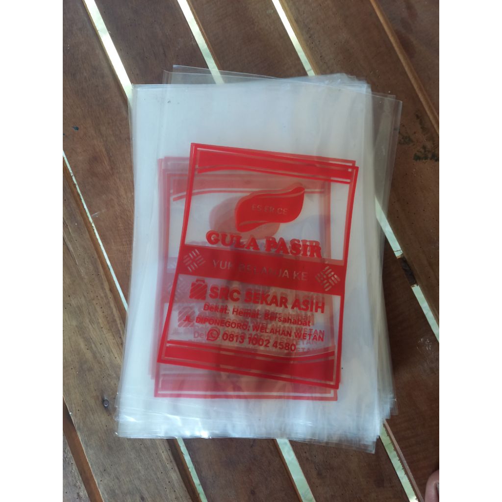 

Plastik Gula 1/2kg Custom Sablon Isi 100pcs - Free Desain