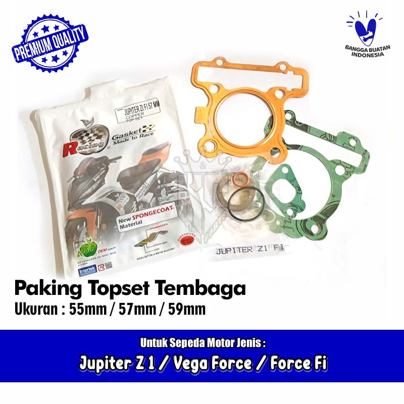 Paking Perpak Set Topset Tembaga Jupiter Z 1 Vega Force Fi Bore Up 55 57 59 mm