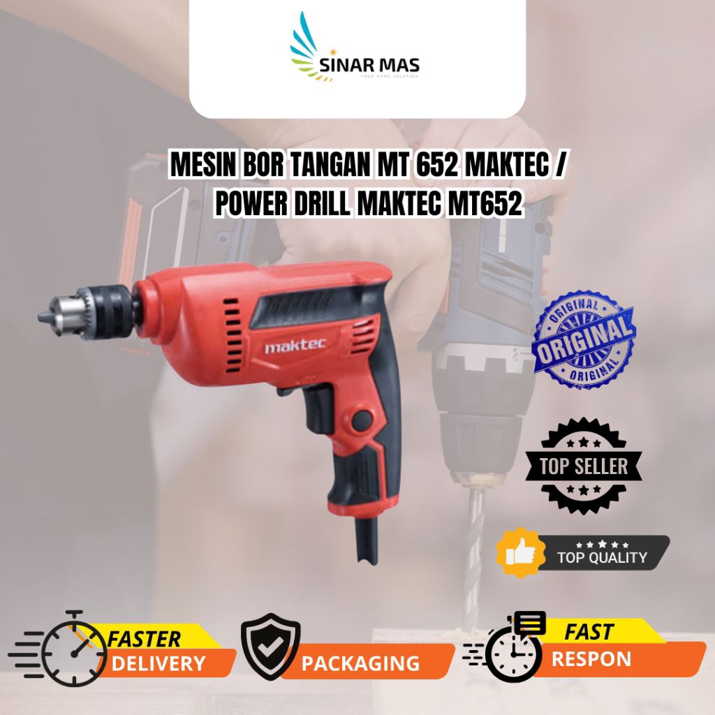 Mesin Bor Tangan MT 652 MAKTEC / Power Drill MAKTEC MT652