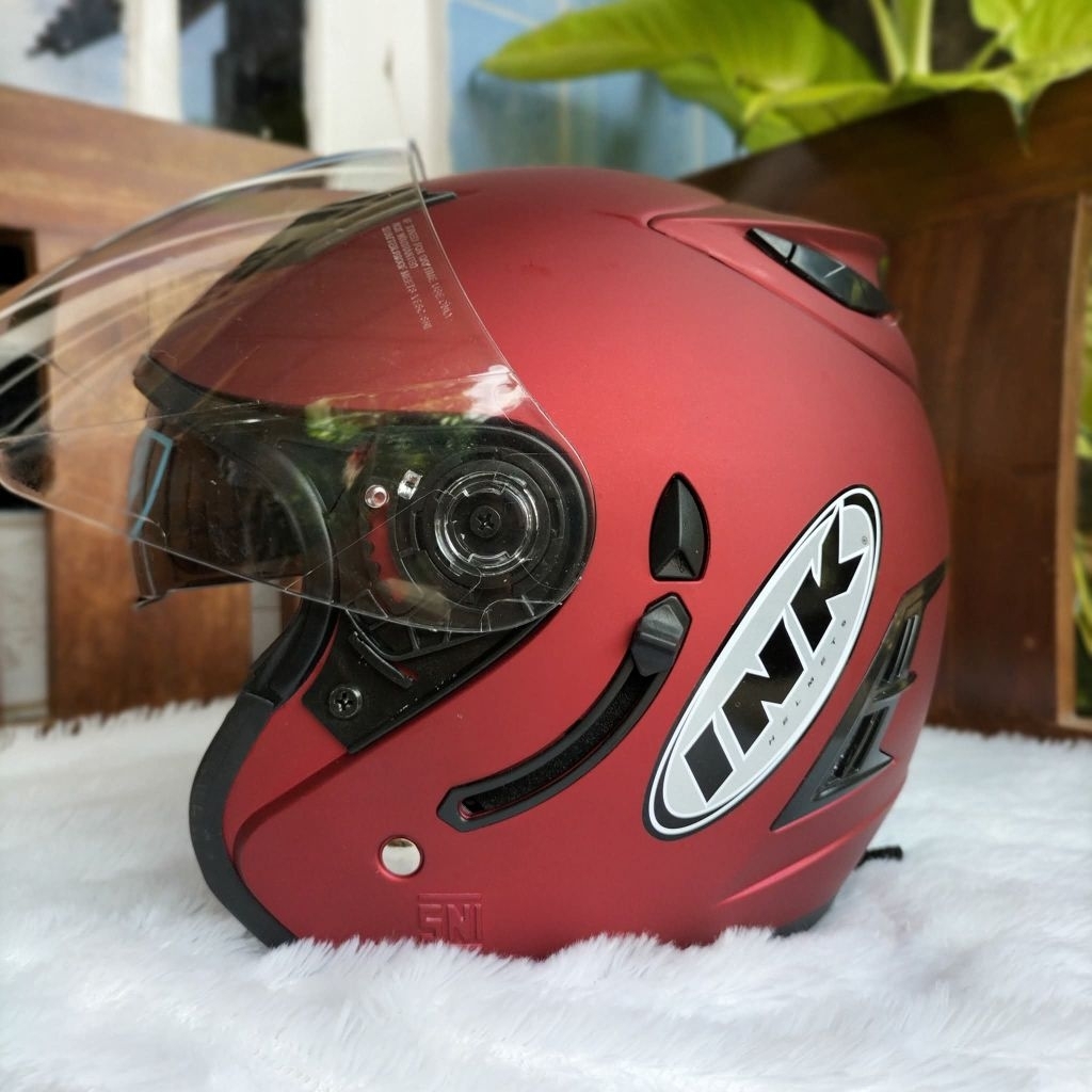 (COD) HELM INK DOUBLE VISOR SNI PRIA DAN WANITA