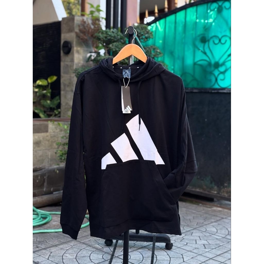 Adidas Big Logo Single Jersey Hoodie Black IN6183 BNWT ORIGINAL BARANG RESMI STORE