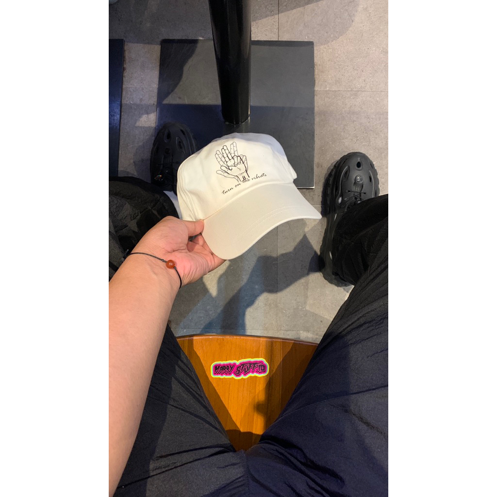 TOPI VIBRATE WHITE SETELAN ADJUSTABLE