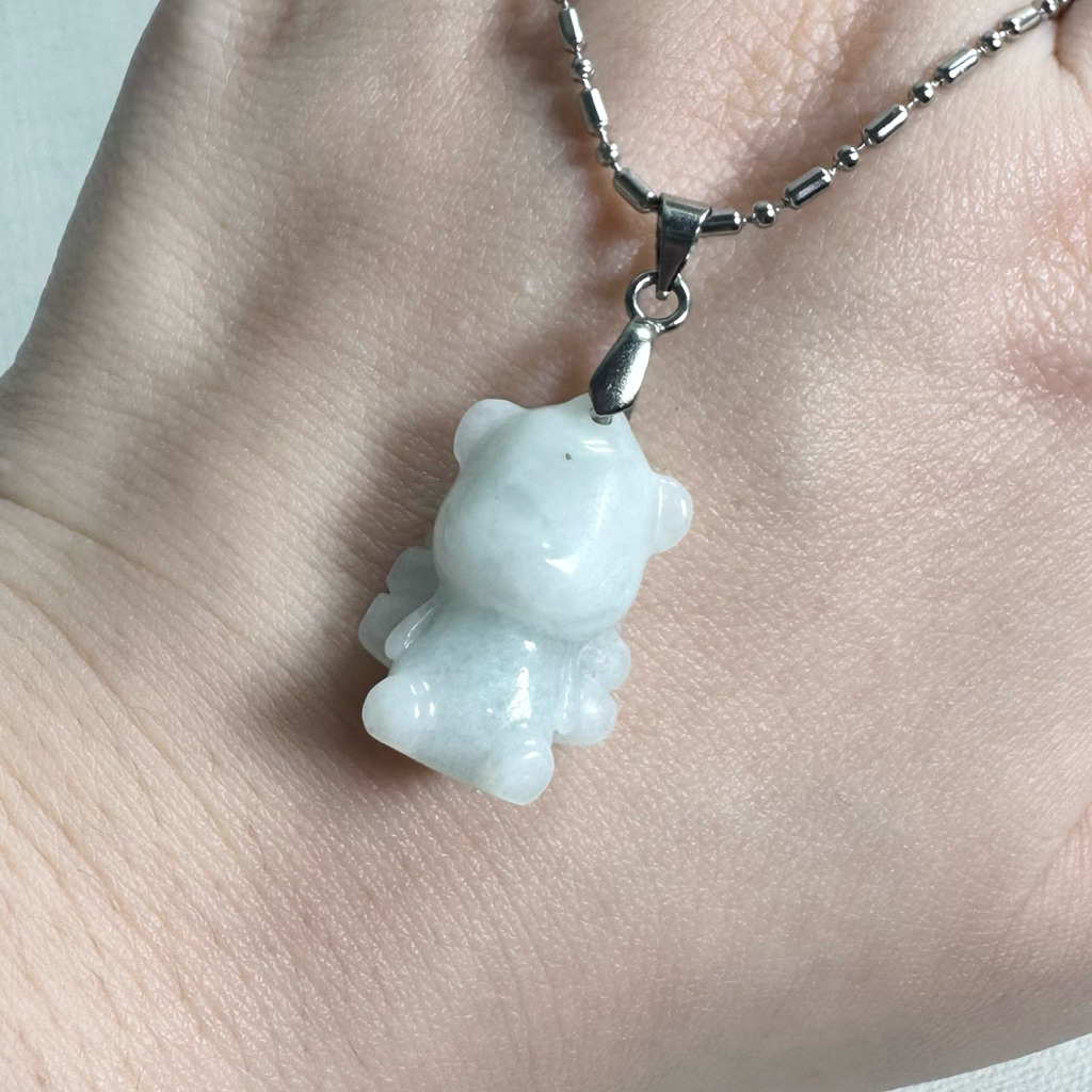 liontin beruang bersayap giok jade jadeite burma type a