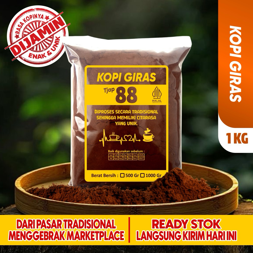 

PROMO!!! Kopi bubuk giras dan fresh 1kg | Tjap88kopi | Black coffee