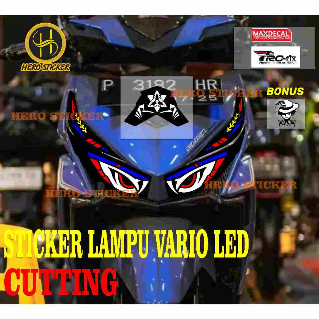 STIKER LAMPU ALIS VARIO LED 125 150 2015 2016 2017 STIKER LAMPU CUTTING VARIO LED 125 150 2015 SAMPA
