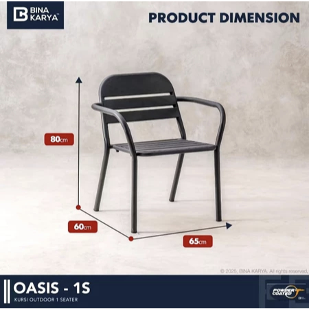 KURSI TERAS MINIMALIS MODERN BESI ESTETIK 1 SET