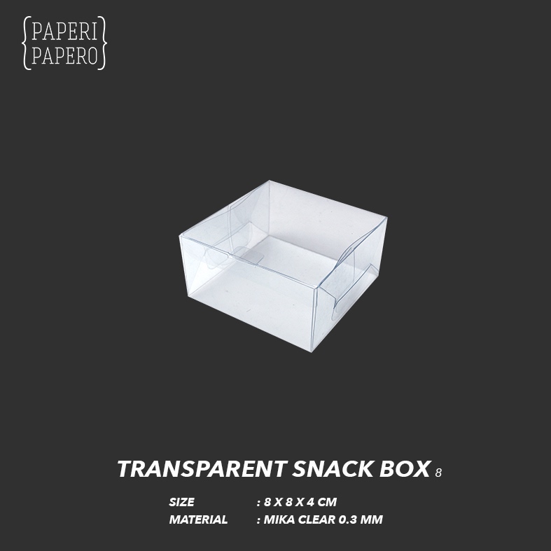 

Transparent Snack Box (8x8x4 cm) - Kotak Bening Mika Transparan (1 pc)