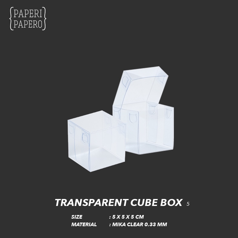 

Transparent Cube Box (5 x 5 x 5 cm) - Kotak Bening Mika Transparan (1 Pcs)