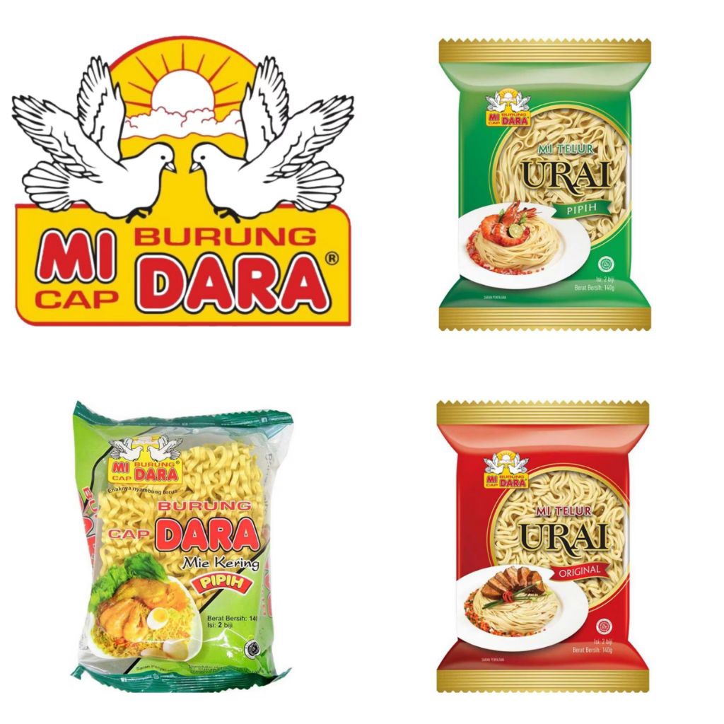 

Cap Burung Dara Mie Kering Pipih 140 Gram / Cap Burung Dara Mi Telur Urai Original 140 Gram / Cap Burung Dara Mi Telur Urai Pipih 140 Gram