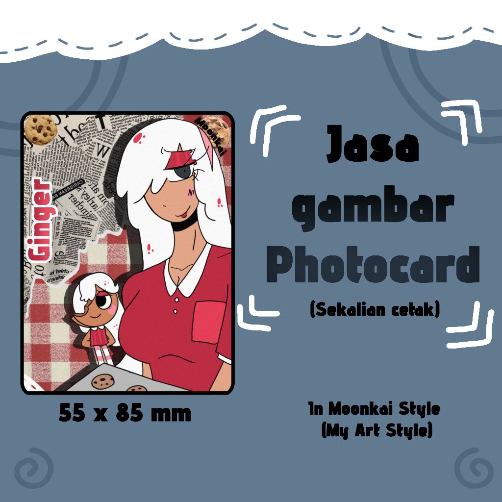 Jasa gambar Photocard (+Cetak)