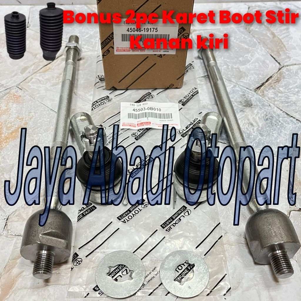 Paketan Hemat Tie Rod End Dan Long Tie Rod Rack End Boot Stir Depan Toyota Kijang Super 5k Kijang Gr