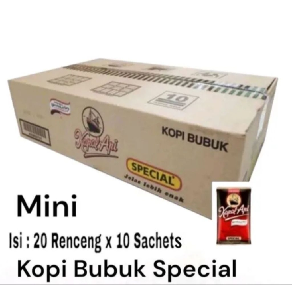 

Kopi Kapal Api Special Mini 1 Karton Isi 20 Renceng x 20 Sachet