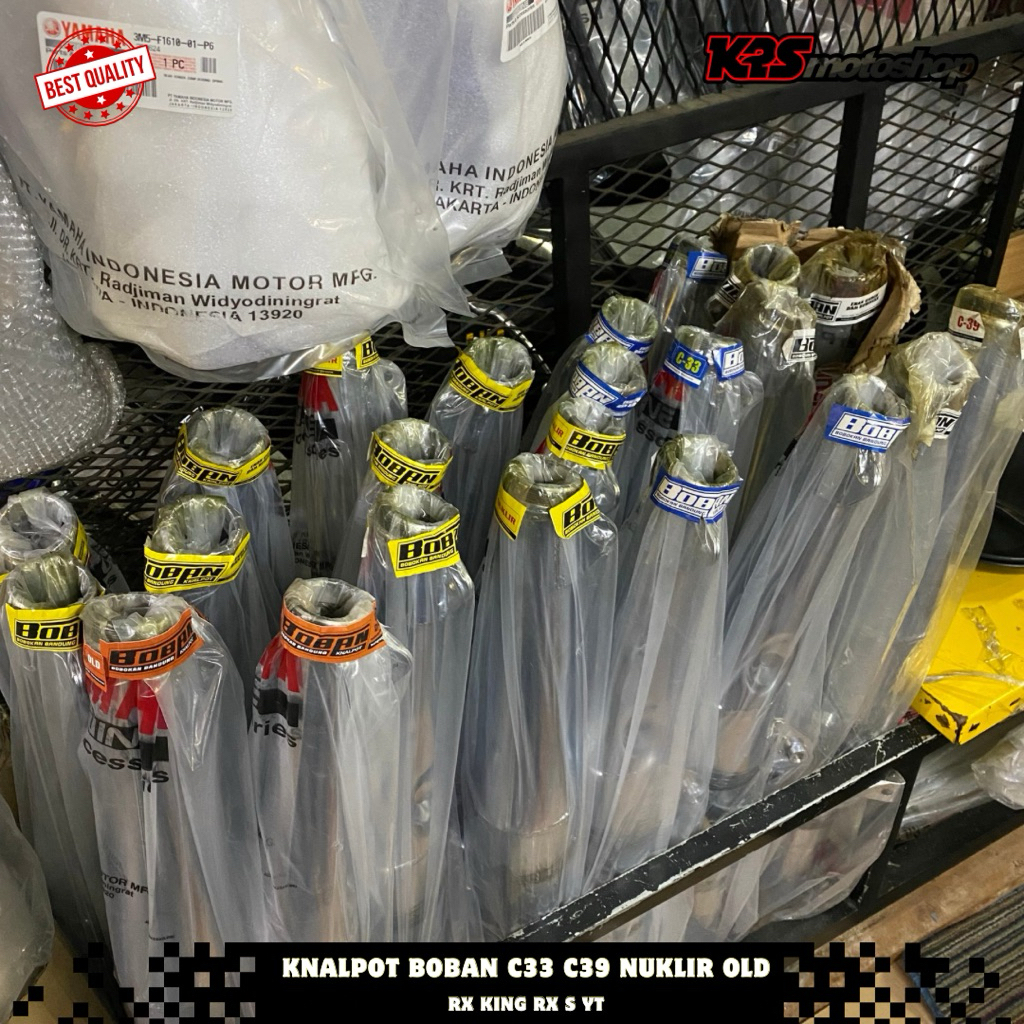 KNALPOT BOBAN RX KING RXKING RXS YT BOBAN C33 BOBAN C39 BOBAN NUKLIR OLD NEW LASER PERUT SAJA