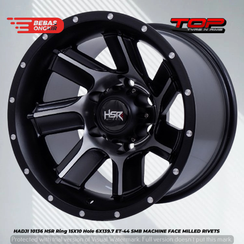 Velg Mobil Lebar 10 Inch R15 - Pelek HSR HADJI Untuk Pcd 6X139,7 Termurah Ring 15
