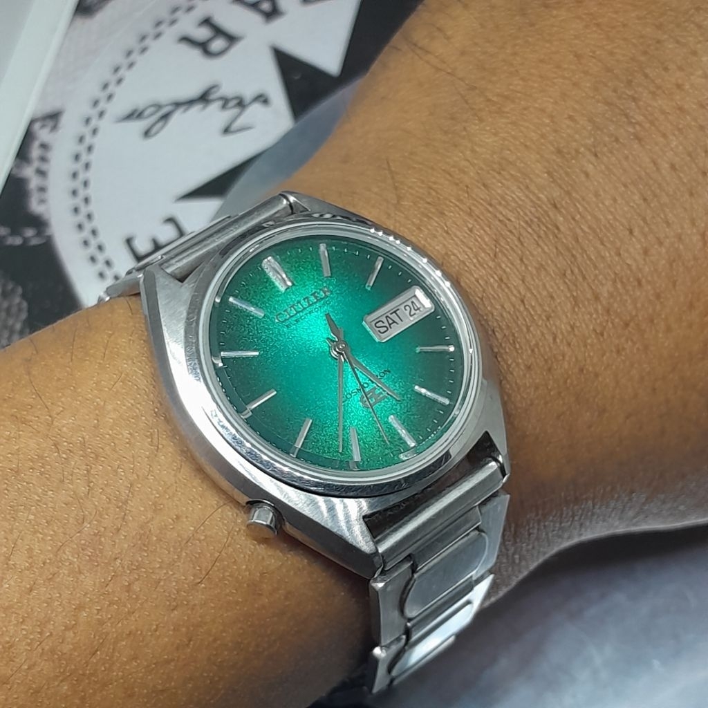 Jam tangan pria Citizen electronic cosmotron 7802 790553 Automatic