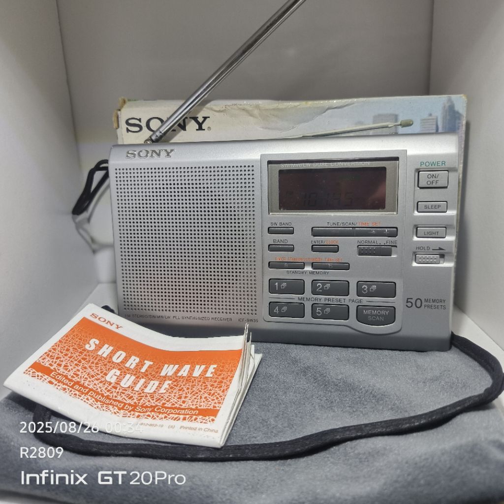 Sony Icf-sw35 Am/fm Digital Tuning World Band Radio