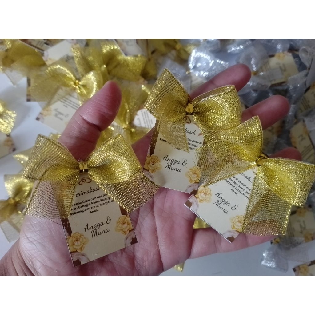 

100pcs pita kartu ucapan souvenir/kupon acara/kartu souvenir pernikahan khitan/pita jadi