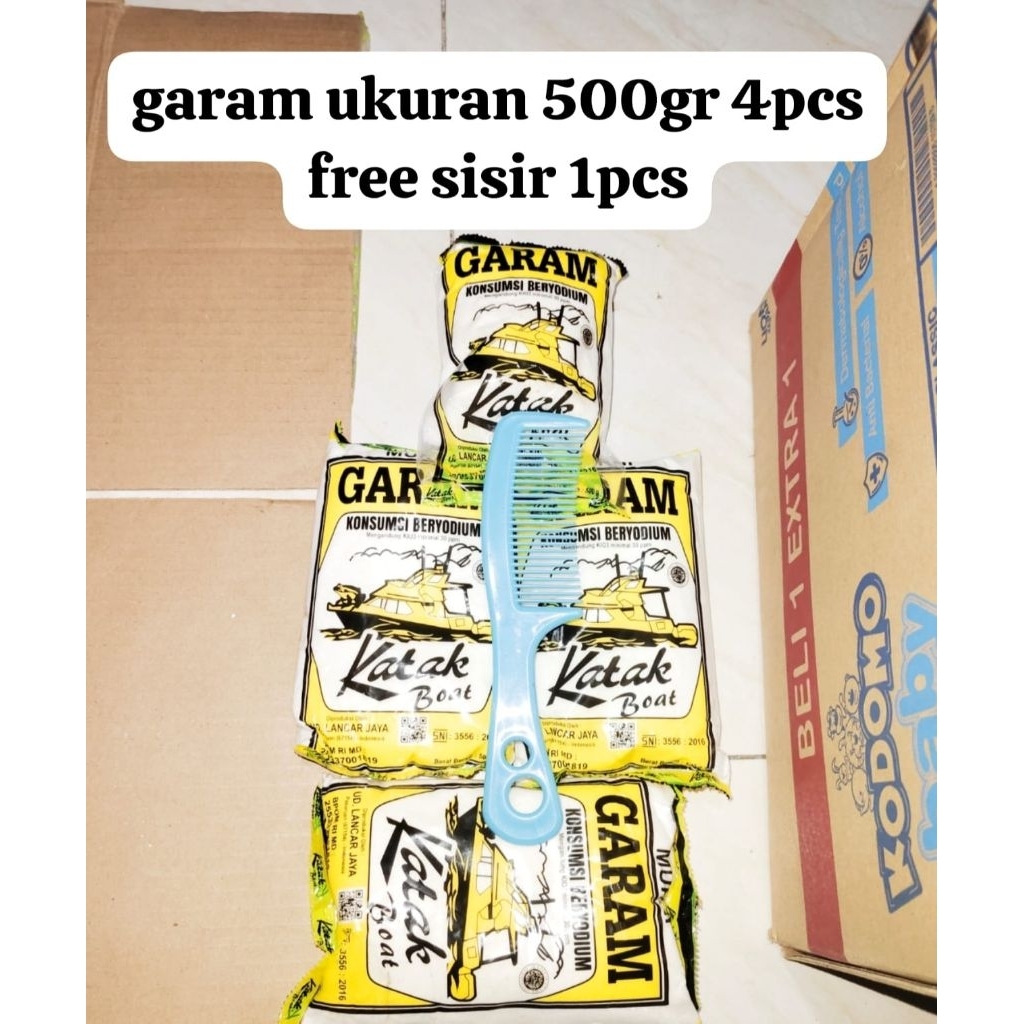 

garam katak boat 500gr (4pcs free sisir 1pcs)