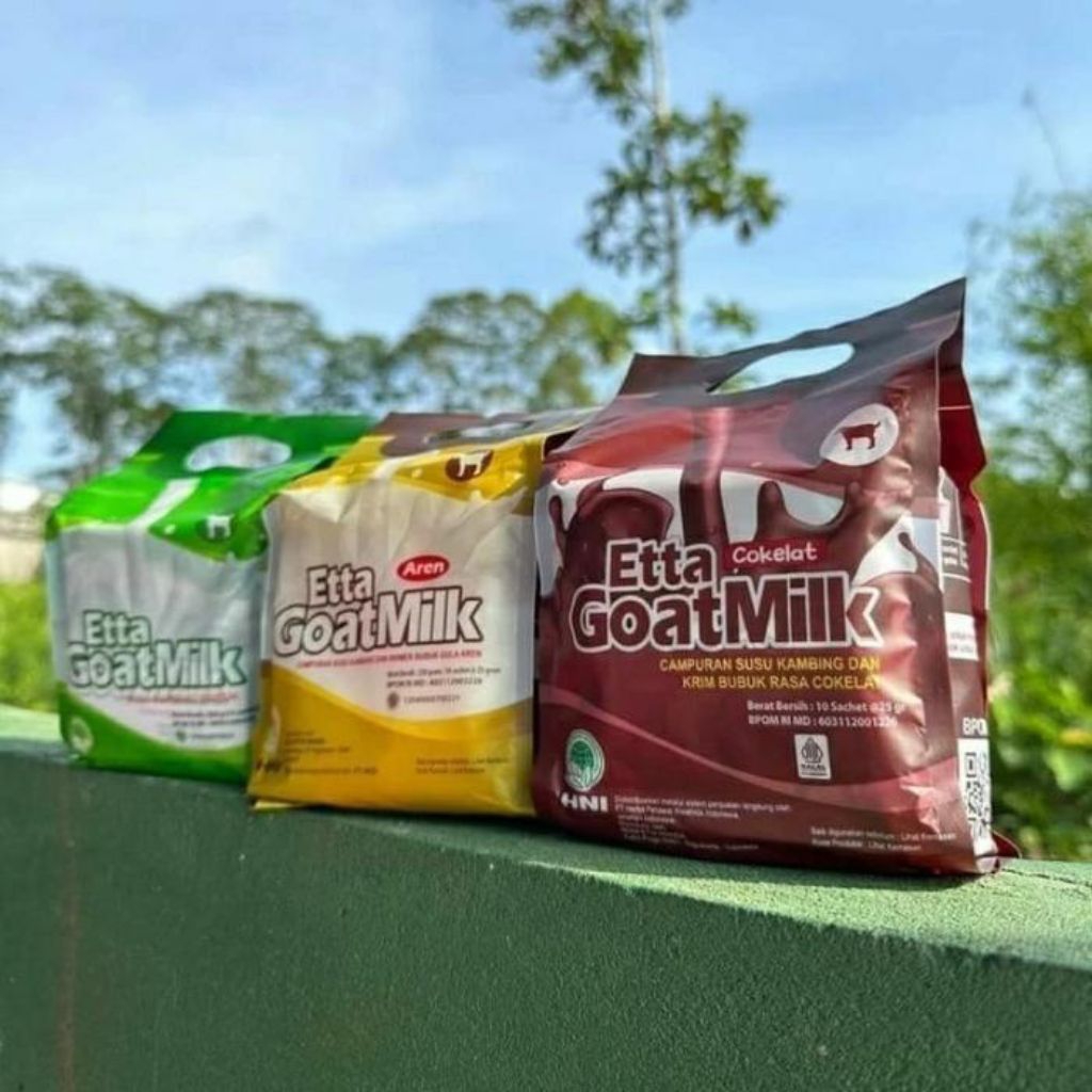 

SUSU KAMBING EGM ETTA GOAT MILK ORIGINAL HNI HPAI GULA AREN COKLAT CHOCOLATE ETTAWA ETAWA MILKY