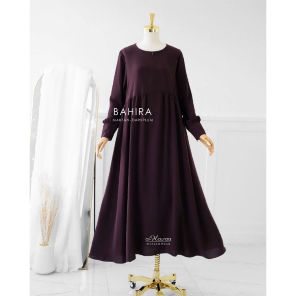 PL Gamis  al Haura Marzan anti UV Dark Plum Size M