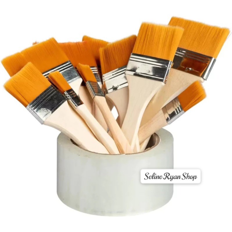 

Kuas Nylon / Kuas Bulu Lembut Gagang Kayu (Bisa Campur Ukuran)